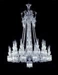 lampadario in cristallo baccarat zenith ventiquattro luci lungo