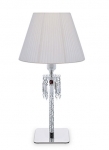 lampada da tavolo in cristallo torch bianco baccarat