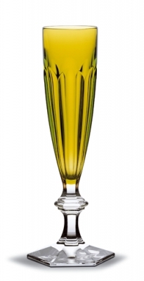 bicchiere flute in cristallo harcourt verde anice baccarat