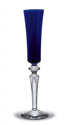 bicchiere flute fluttissimo blu cobalto mille nuits ametista in cristallo baccarat